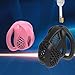 Men's Embedded Honeycomb Protective Cage, Ventilated and Breathable, Black and Pink, 4 Sizes-USZA033 (Pink, Nub)