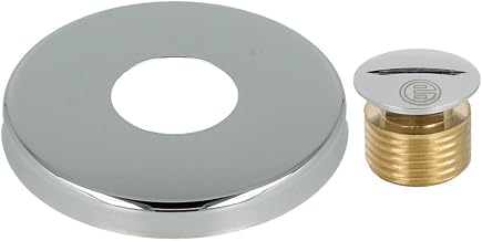 Blanking Plug with Rosette Chrome-Plated Brass 1/2 Inch