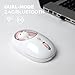 Miffy Wireless Bluetooth Optical Mouse Dual Mode (BT 5.0 and 2.4GHz USB) DPI Silent for Laptop/iPad/Tablet/Apple/Computer/Mac Book -Pink