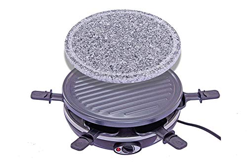 King of Raclette 2 IN 1 ROUND Party BBQ Grill with Temperature Control