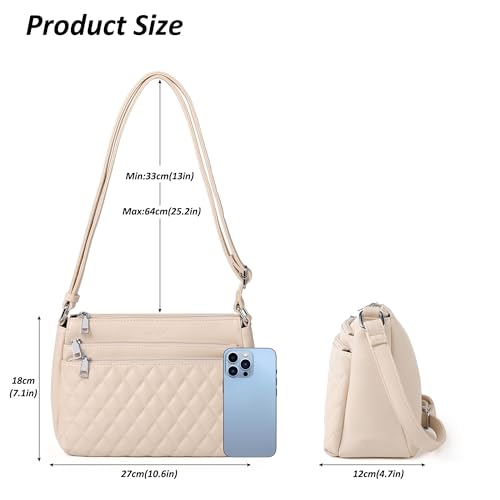 Image of TANTOMI Medium Crossbody Bags for Women Handbag PU Leather Purses for Women