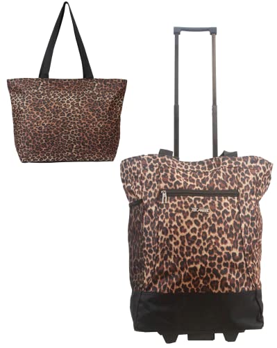 Rolling Tote Bag/Rolling Tote with Wheels and Handle/Shopping Tote Bag for wowen