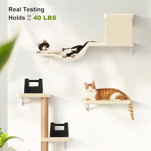 Set de estantes para gatos FUKUMARU 7 en 1 beige miniatura 4