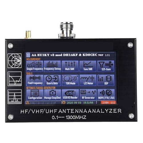 Analizador de antena SWR con pantalla táctil de 4,3 pulgadas para sintonización exacta