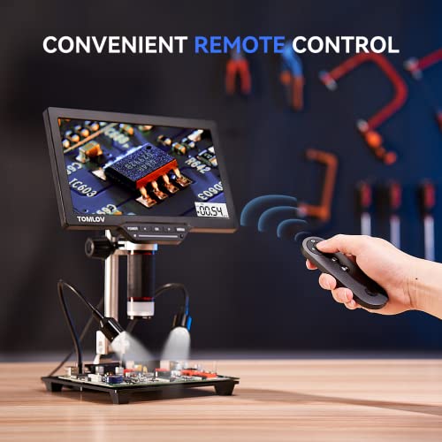 Tomlov Dm201M Digital Microscope With Multimeter, Upgraded Lcd Soldering Microscope With 7" Screen, Hdmi Digital Microscope For Electronic Repair, 16Mp Coin Microscope Camera Video, Pc Compatible,32G #TOP7