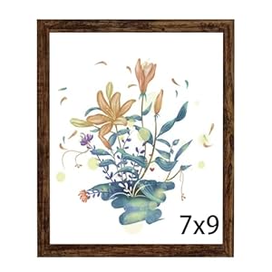 BESCRCL 7×9 Picture Frame, Photo Frame for Wall Mounting or Tabletop Display, Brown