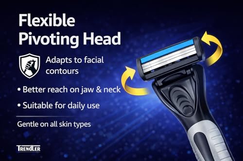 Image of Razor for Men - 1 Handle + 22 Cartridges | 3 Blade Shaving Razor | Precision Cut, Smooth Glide, Long-Lasting Blades | Value Pack (22 Cartridges)