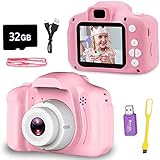 【Material seguro, tamaño perfecto】 La cámara de video digital para niños está hecha de materiales ecológicos de alta calidad, no tóxicos, de hermoso diseño, resistente y duradero. Es muy lindo, de tamaño pequeño y liviano, adecuado para manos pequeñas. Deje que sus hijos registren sus momentos inolvidables.