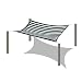 GUOOK Housse Protection La Pergola à l'ombre du Soleil Auvent Patio en Toile, Tissu PerméAble en HDPE avec œIllets, Rayé Vert Et Blanc (Taille: 6x7m)