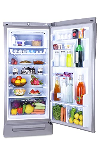 Image of Godrej 210 L 5 Star Inverter Direct-Cool Single Door Refrigerator Appliance (RD EDGEPRO 225E 53 TDI ST RH, Steel Rush, Base Stand with Drawer, Jumbo Vegetable Tray, 2022 Model)