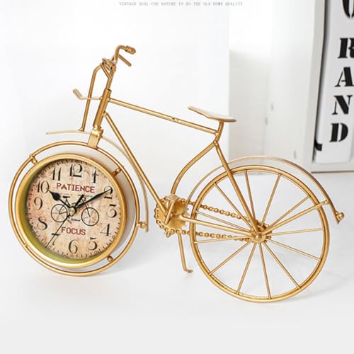 Reloj de escritorio dorado de diseño creativo en hierro fundido 7