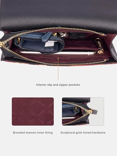 Image of ZOUK Women's Jharokha Vegan Leather Sling Bag | Dual Magnetic Flap | Crossbody Bag | Adjustable Strap