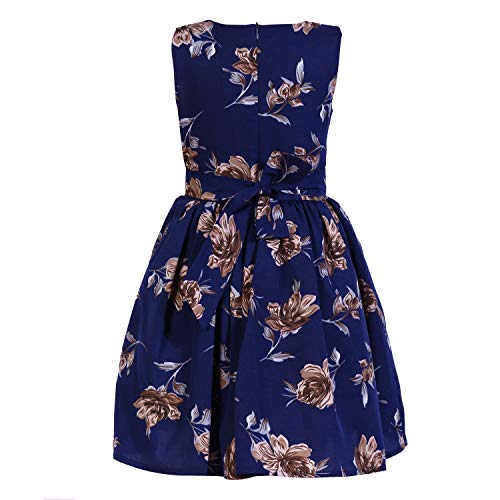 Image of Casual Frock for Baby Girls,Blue Printed and Olive Printed,Pack of 2