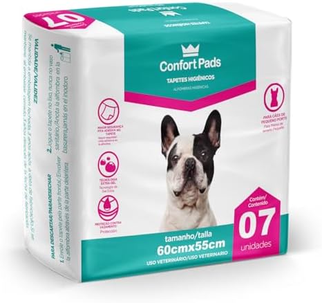 Primeiro pet em casa: O que comprar para garantir o conforto sem estourar o orçamento do mês 5 CONFORT PADS Tapete Higiênico (60X55) 07 Und
