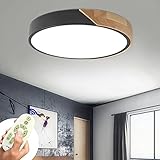 LED Plafón el exterior tiene molduras de roble, el cuerpo de la lámpara está hecho de hierro y tiene una hermosa decoración de roble, con grano de madera transparente, saludable e insípido, antiséptico y a prueba de insectos