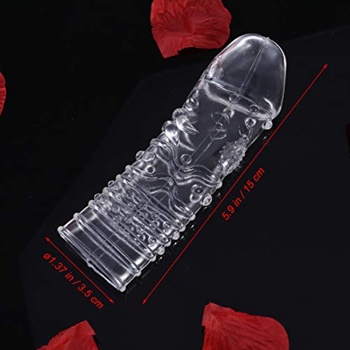 EXCEART Herbruikbare Penis Mouwen Extender Crystal Silicone Uitbreiding Sex Toy Cock Vergroter Condoom Schede Vertraging… - Image 5