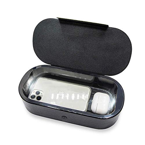 Sonix Beyond UV+O3 Sanitizer Box and Universal Charger UV and Ozone Disinfector for Phone, Mask, Makeup Brush, Nail Tool (Black Croc) - Image 6