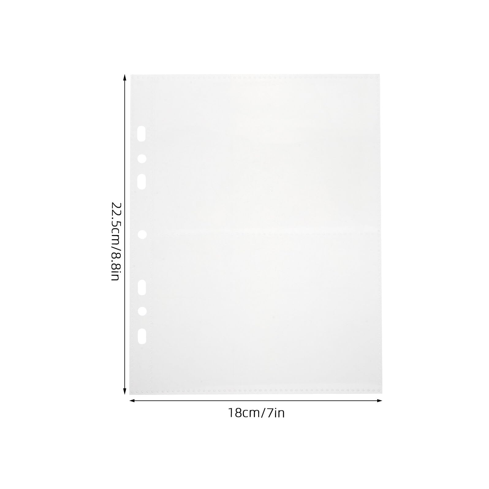 80 Fogli Trasparenti per Raccoglitori Buste per Album Foto Inserti Plastica per Organizer Documenti e Custodia Cartoline