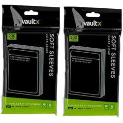 Vault X Soft Penny Sleeves (400 Pack) Clear for Trading Cards TCG | Fits standard-size TCG cards for daily storage. Soft, clear penny sleeves, acid-free. 400-pack of everyday protection.