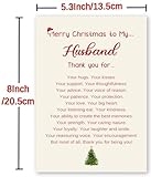 BENNLOOS Romantic Husband Christmas Thank You Card from Wife, Merry Christmas Card for Husband, Happy Holiday Card for Men