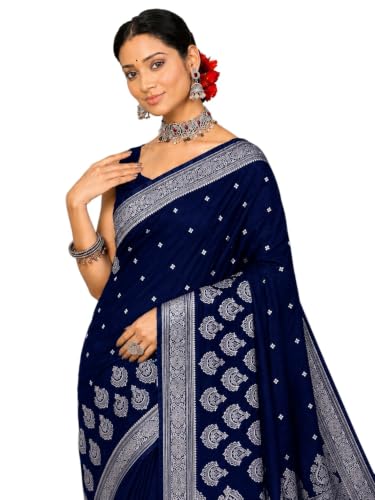 Image of Women's Glory Banarasi Satin Silk With Embroidered Design.