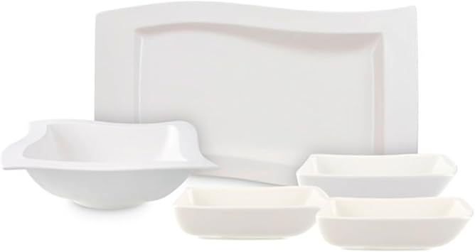 Villeroy & Boch New Wave 5-Piece Serving Set, White