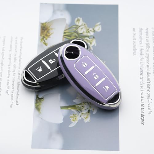 Image of Key Fob Cover Fit for Nissan Altima Rogue Sentra Pathfinder Frontier Maxima Titan Armada Versa Smart Key
