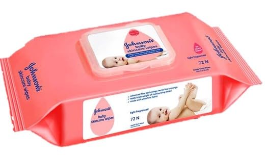 Johnson's Baby Skincare Wipes with Lid, 72 unit Pack
