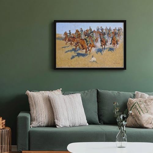Toile tendue plaines du sud Frederic Remington impression murale 20x30 - 6