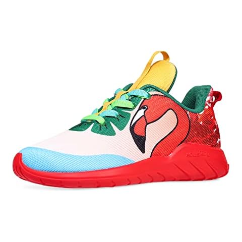 Soulsfeng Mens Fashion Sneakers Women Gym Trainer Shoes Running Shoes red Size: 6.5 Women/5 Men Cover