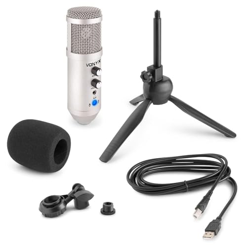 Microphone Studio USB anti-bruit avec retour casque et corps métallique rigide - 2