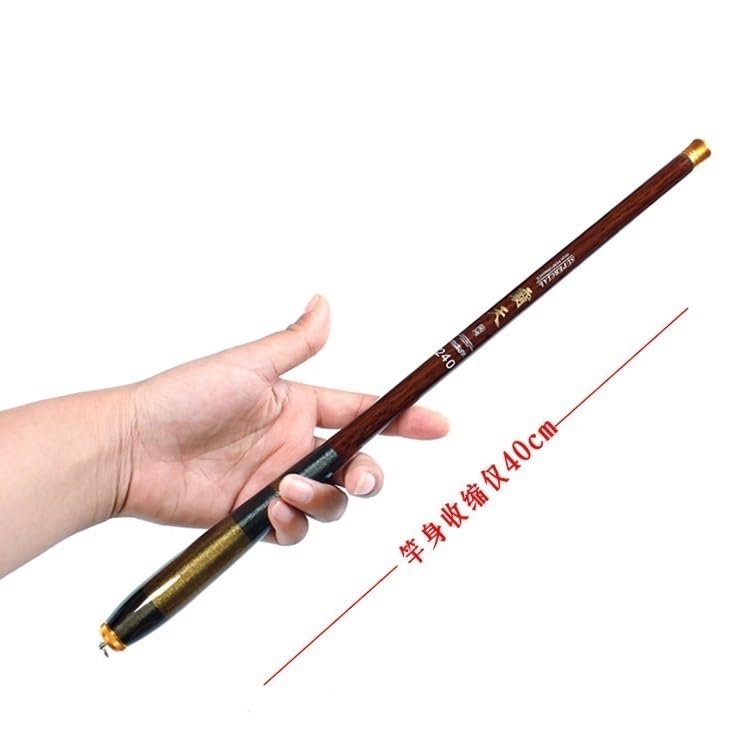 Canna da Pesca ultracorta in Fibra di Carbonio | Canna da pesca a 19 azioni, canna tascabile, canna da ruscello, canna da pesca, attrezzatura da pesca