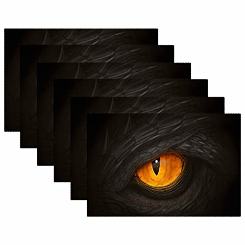 Set de table œil de dragon chinois rectangulaire 30x45cm résistant chaleur - 6