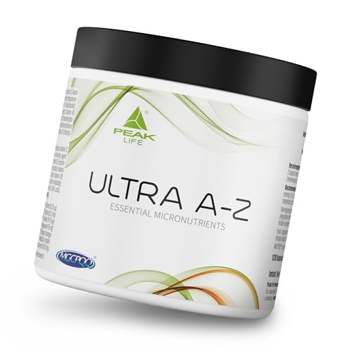 PEAK Ultra A-Z - 120 Kapseln I 30 Portionen I Multivitamin I 14 Vitamine I 11 Mineralstoffe und Spurenelemente I mit MGCPQQ I Coenzym Q10 I Bor I hohe Bioverfügbarkeit I verbesserte Formel