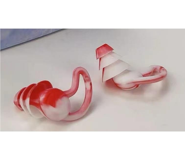 silikonowe zatyczki do uszu Zatyczki do uszu Silikonowe zatyczki do uszu Redukcja szumów Miękkie silikonowe zatyczki do uszu Pływanie Zatyczki do uszu Sen Pływanie Klips do uszu(Red)