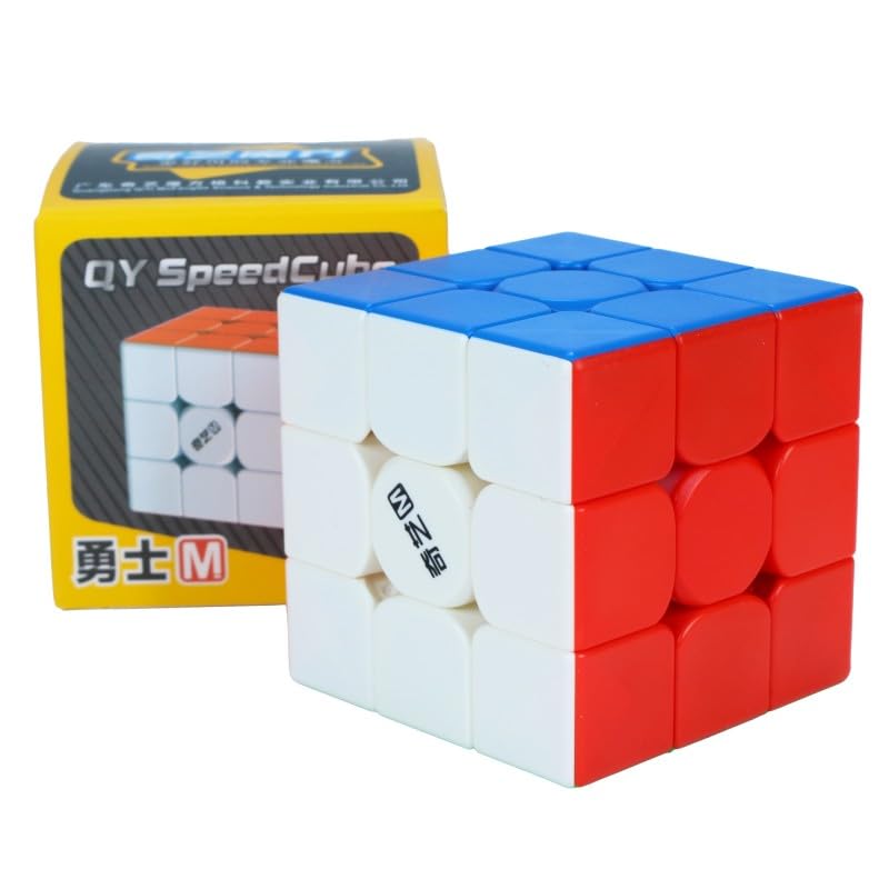Image of QiYi Warrior M 3x3 Magnetic Stickerless Speed Cube - Smooth Turning Puzzle with Factory Magnets, Anti-Stick Design & Durable Frosted Surface - 56mm Lightweight 3x3x3 for Beginners & Practice
