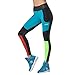 Zumba Dance Leggings Estampados Pretina Ancha de Cintura Fitness Entrenamiento Mallas de Deporte de Mujer, Bold Black 3, S