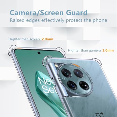 Image of Transparent Crystal Clear Back Cover for OnePlus 12R 5G Back Cover Shockproof Soft TPU Case - Transparent