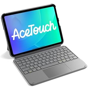 Inateck Coque Clavier pour iPad 11e/10e Gén, pour iPad 10e (10,9")/ 11e (2025 A16), Air 11" M3/M2, Air 6/5/4e, Pro 11 4e-1re, Clavier Ultraléger Détachable avec Pavé Tactile, Gris AceTouch