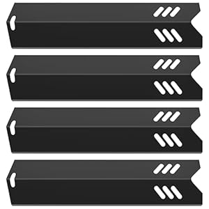 SHINESTAR 15″ Grill Heat Plate, Grill Replacement Part for Dyna-Glo, Backyard & Uniflame Grill, DGF510SBP, DGF493BNP, BY15-101-001-02, BY13-101-001-13, Porcelain Steel, 4-Pack, 15″ x 3-13/16″