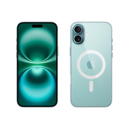 Apple iPhone 16 Plus 128 GB - Azzurro + Custodia MagSafe trasparente