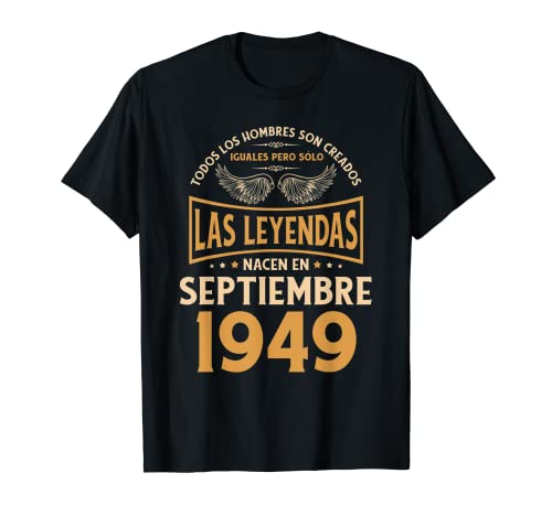 Cumpleaños Hombre Regalos Las Leyendas Septiembre 1949 Camiseta