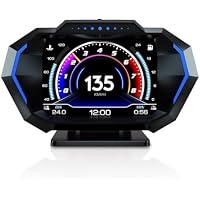 AMROOLOO Cars Heads Up Display, OBD2 + GPS + Modo de Medidor de