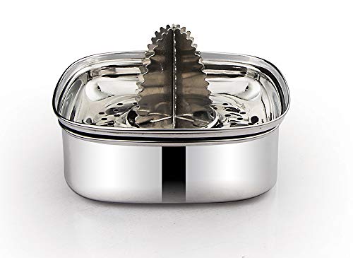 Expresso Stainless Steel Citrus Lemon Orange Manual Hand Squeezer, Juicer Hand Press Manual Juicer Fruit Lemon Lime Orange Squeezer with Bowl Juicer Strainer (Square)