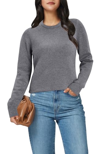 LAISHEN Womens Fall Fashion 2023 Long Sleeve Sweaters Casual Loose Color Block Crew Neck Knit Pullover Tops4