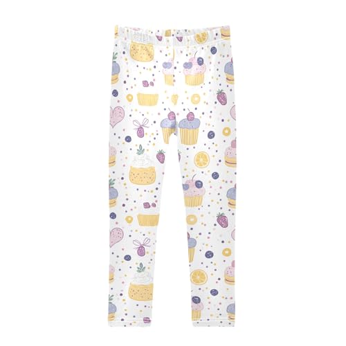 Cherry Cake Cartoon Girls Leggings Athletic Pants Tights Stretch Bottom