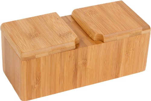 Trademark Innovations BAMBOO-DBL-BOX Kitchinspirations Bamboo Salt And Pepper Box thumb #1