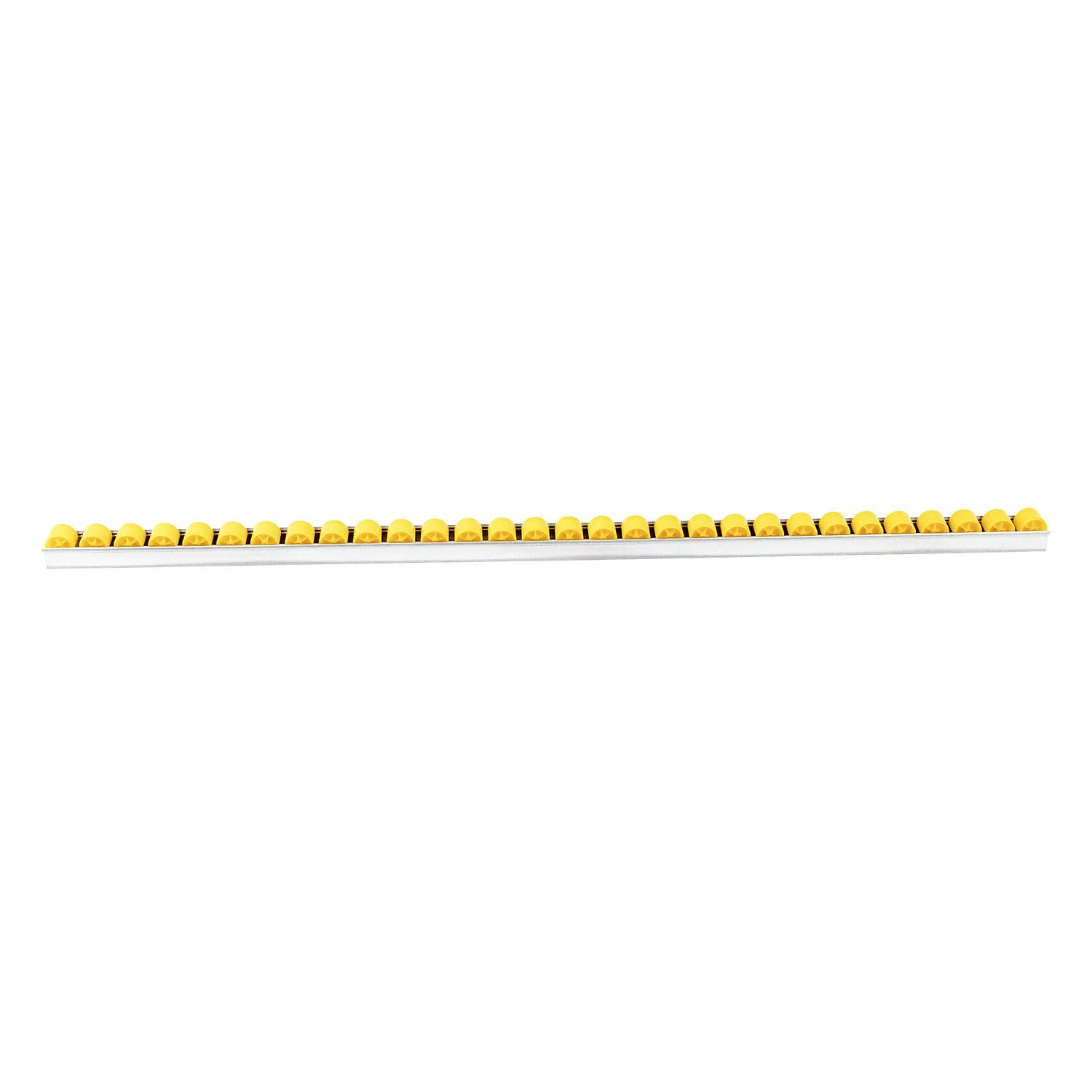 FRANKEL kaiserkraft | Rail à galets cylindriques | À intervalles de 33 mm, Ø 28 mm, plastique, longueur 2 m