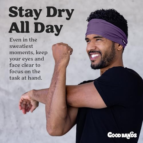 Image of Sweatband for Men and Women - Unisex Non Slip Headband that Wicks Moisture and Eliminates Excess Sweat - Durable & Long-Lasting - Running, Sports, Gym