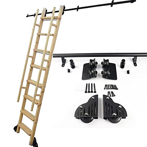 Kit quincaillerie pour échelle coulissante 91 cm avec roulettes pour loft